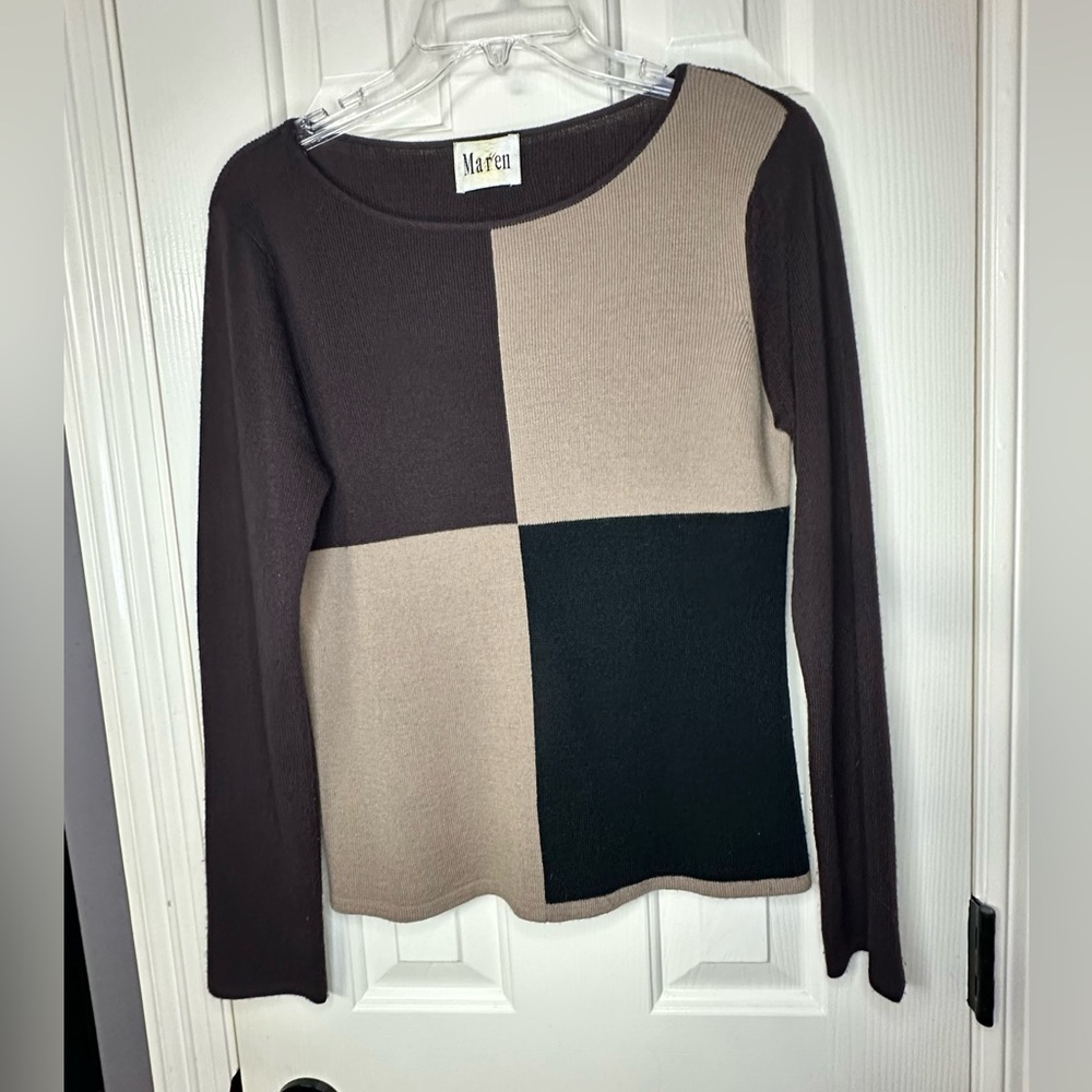 Colorblock Long Sleeve Sweater